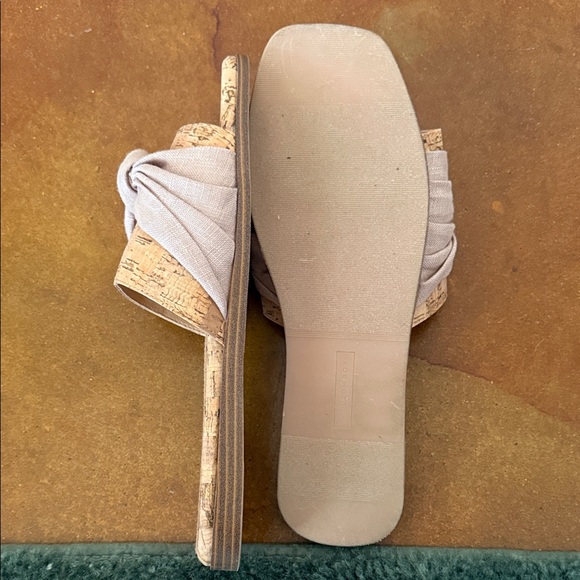 Yellow Box Cork and Cream Sandals - Picture 4 of 4